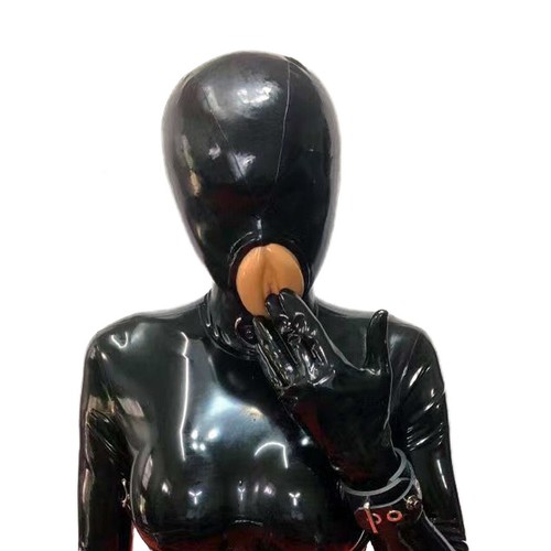 Latex hood rubber mask with - latex,