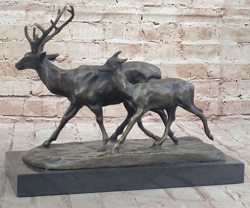 Bronze marbre statue - bronze, Élan
