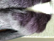 €0manteau bords fourrure marque basler...couleur violet.fourrure renard.