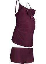 Ensemble tankini de maternité taille 36 bordeaux femme maillot de bain deux pièces neuf