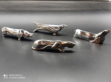 4 Portes Couteaux en métal argenté style Christofle Gallia Sandoz Animaux .