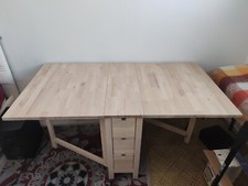 TABLE NORDEN Table à rabat , bouleau, 26/89/152x80 cm