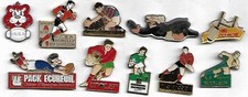 lot de 10 pin's sport rugby