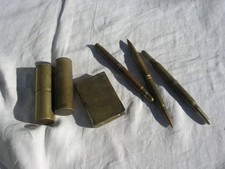 lot: briquet dont livre et porte plumes artisanat de poilu tranchées  14-18 WWI