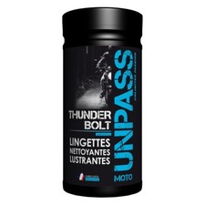 UNPASS Boîte 80 lingettes de nettoyage / lustrage  THUNDER BOLT