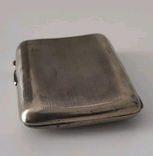 Ancien Etui Porte Cigarette en Métal Argenté Poinçonné Made in England 