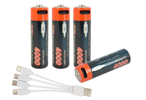 4000mwh usb type piles aa - 4000mwh, type-c