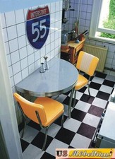 WO-12 Set Table 2 Chaises USA