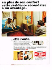 PUBLICITE ADVERTISING  1969   DIGUE   caravanes