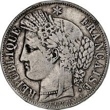 Monnaie, France, Cérès, 5 Francs, 1850, Paris, TB+, Argent, Gadoury:719