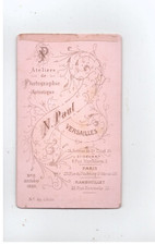 VERSAILLES (78) PHOTOGRAPHIE N. PAUL / Carte-Photo de VISITE / COMMUNION en 1889