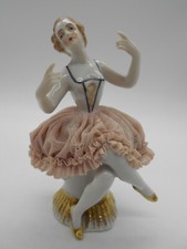 MAGNIFIQUE FIGURINE EN PORCELAINE BALLERINE  GERMANY ALLEMAGNE