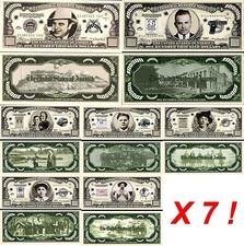 GANGSTER LOT 8 BILLETS MILLION DOLLAR! AL CAPONE BONIE CLYDE HORS LA LOI WESTERN