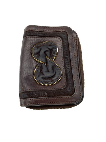 Portefeuille zippé cuir - en,