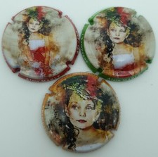 Série de 3 Capsules de champagne Marlé Portrait numéroté 480 Juillet 2021. TO