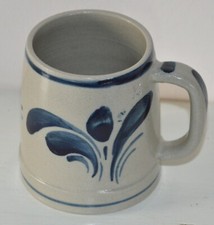 Ancienne chope tasse poterie grès d'Alsace ANNE EHRET 1/4 L Déco vintage XXème