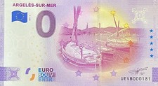 BILLET 0  EURO ARGELES SUR MER BATEAUX  FRANCE   2021  NUMERO RADAR 181