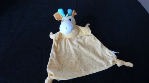 Doudou plat jaune pois - doudou,