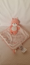 Doudou Plat Mon Petit Ecureuil Rose Blanc Cape MOTS D'ENFANTS LECLERC Neuf