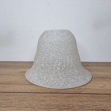Abat-Jour Tulipe Globe pate de Verre  blanc moucheté givré - Cloche
