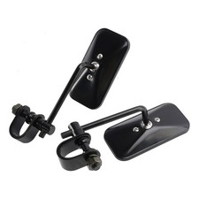 Rétroviseur réversible rectangle oldtimer classic noir pour moto café racer'