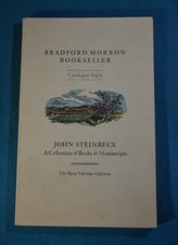 Bradford Morrow Bookseller Catalogue 8 John Steinbeck Collection Valentine 1980 