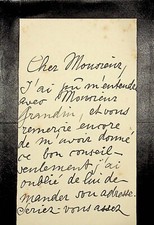 ✒ L.A.S Louise-Catherine BRESLAU peintre suisse au sculpteur Albert BARTHOLOME