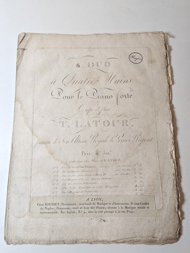 Latour 6 duos 4 mains - duos,