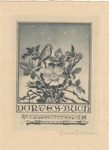 Exlibris bookplate gravure - bookplate,
