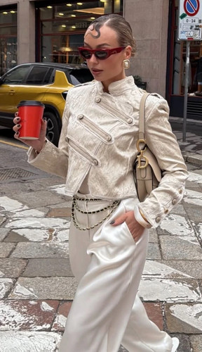 Zara veste courte militaire - zara,
