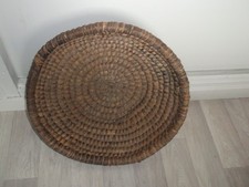 -art populaire-ancien  panier à pain en paille-boulanger- diamètre 45cm