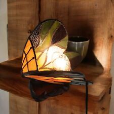Lampe d'appoint Papillon en vitrail style TIFFANY