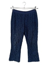 SEM PER LEI Pantalon en jersey Dames Pantalon T EU 38 bleu style décontracté