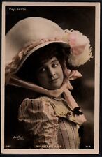 BD017 ARTIST STAGE STAR PAULETTE DEL BAYE Large FEATHER HAT  PHOTO pc BOYER