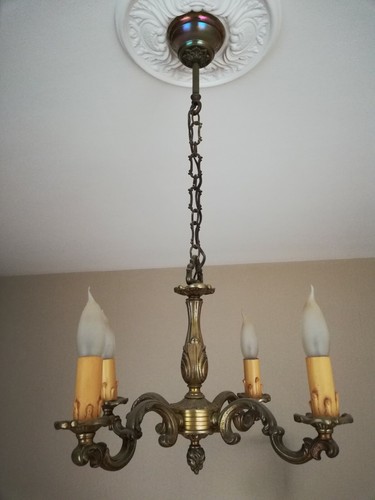 Gros lustre ancien laiton 4 - gros,