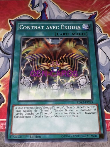 Carte contrat avec - yu, gi