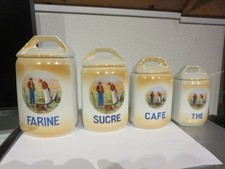 Ancien service en porcelaine Pot à épices "l'angélus" TBE