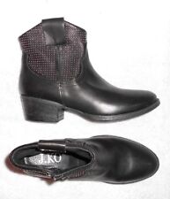 J.KO bottines cloutées zippées cuir noir P 37 TBE
