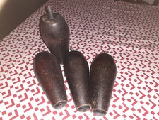 Lot 4 Pieds De Lit Ou Buffet 14 Cm Bois Foncé Vintage Déco Occasion Rétro 