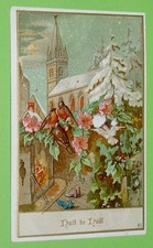 CHROMO 1880-1910 IMAGE PIEUSE FOI RELIGION DIEU ENFANT JESUS NUIT DE NOËL