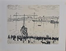 Albert MARQUET : Vieux port de Marseille, GRAVURE signée, 1948 + certificat