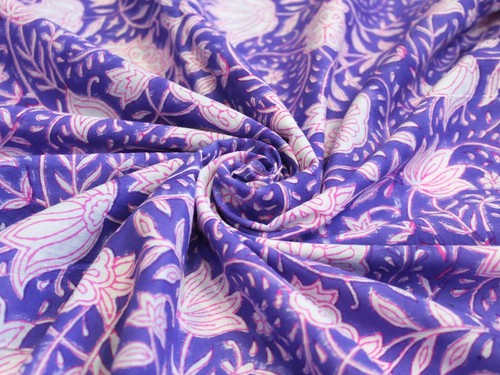 Violet blanc indien floral - violet,
