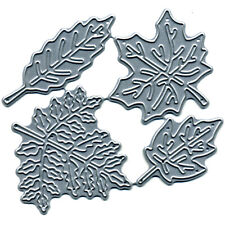 CUTTING DIES 4 MATRICES DECOUPES FEUILLES de 1,7 à 4,8cm SCRAPBOOKING CARTERIE