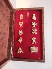 Franc maçonnerie coffret pin's officiers masonic officer pin's