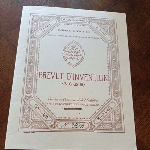 Empire chérifien brevet