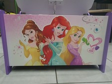 Coffre à jouets en bois avec frein princesses disney