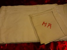 lot grand  drap de lit  blanc et housse taie brodée ,jours faits main ,métis 