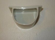 N°15 ANCIENNE MANGEOIRE POUR OISEAUX EN FAÏENCE BLANCHE GRAND MODELE