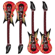  4 Pcs Guitare Gonflable Noir Rock Jouet Jouets Gonflables Pour Enfants