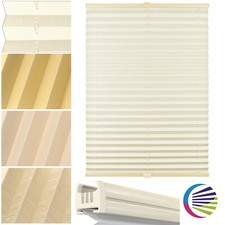 Store plissé sur mesure store pliant montage store dans la barre de verre ivoire